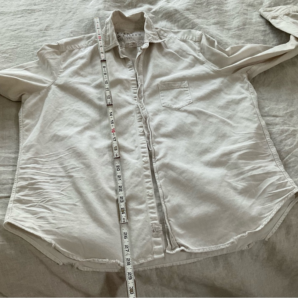 Frank & Eileen "Eileen" Relaxed Button Up Shirt in Vintage White Womans Medium